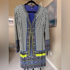 Hale Bob Jersey Shift Lined Women’s Dress Colorful size small purple